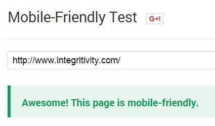 mobile-friendly website test